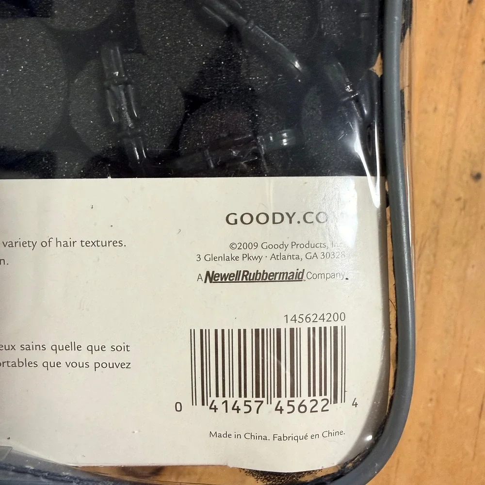 Goody Mosaic Satin Pillow Soft Rollers Black Foam Sleep In Hair Curlers 37 Count